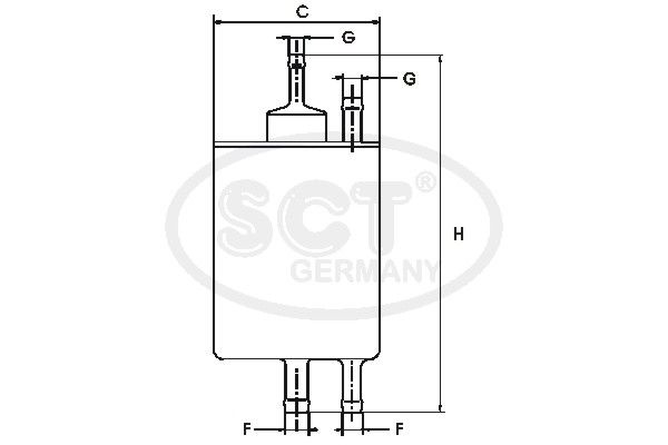 SCT GERMANY Polttoainesuodatin ST 6083